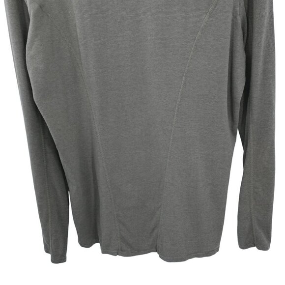 Hylete Green Sriped Bamboo Long Sleeve T-shirt Size M Mens Comfort Workout Crew - Picture 9 of 10